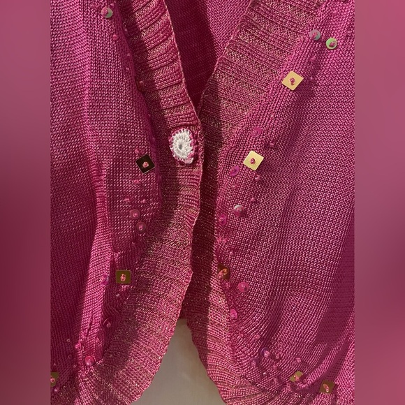 Nine & company semi sheer bling Y2K cardigan X-large good NWT - Picture 2 of 5